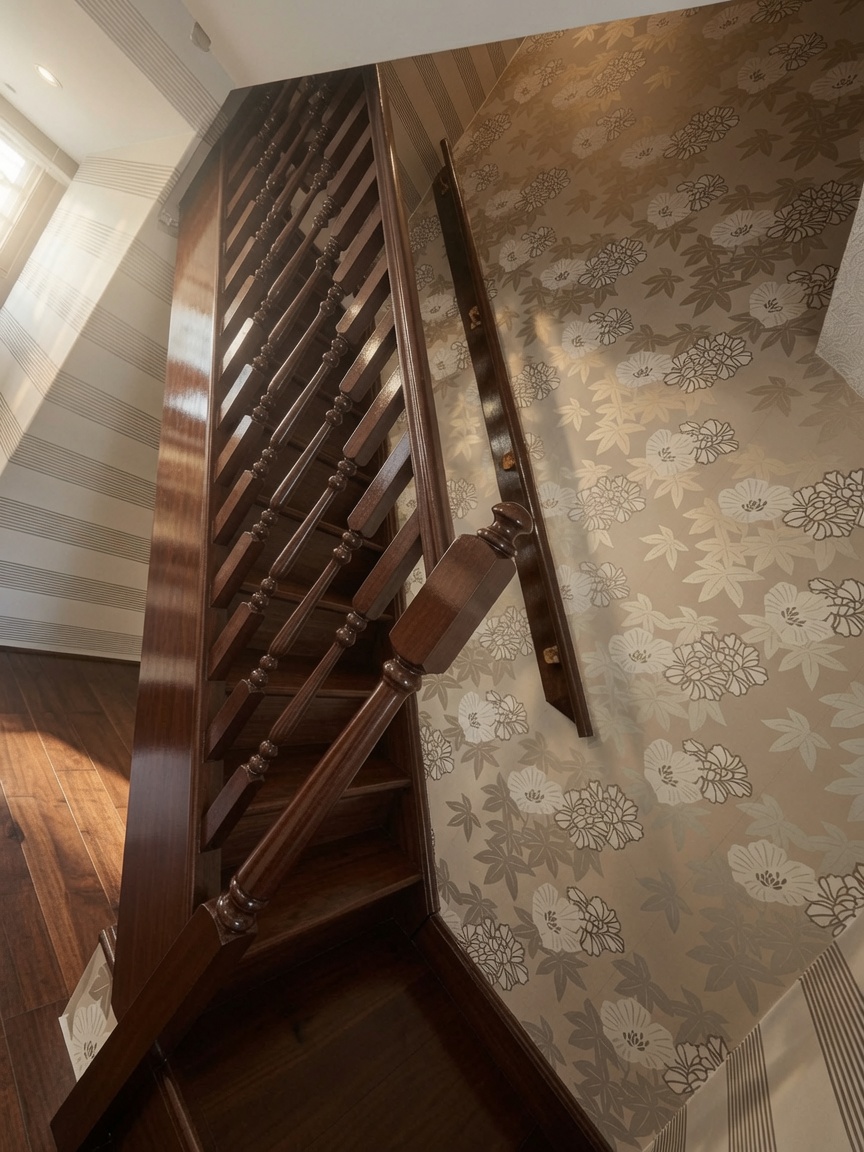 Stair rail painting